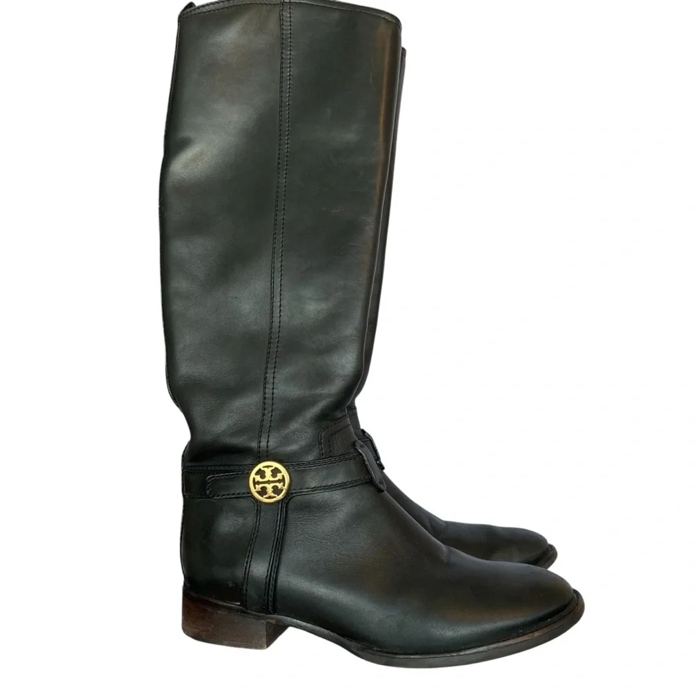 T21 Tory Burch Bristol Equestrian Boots 6.5